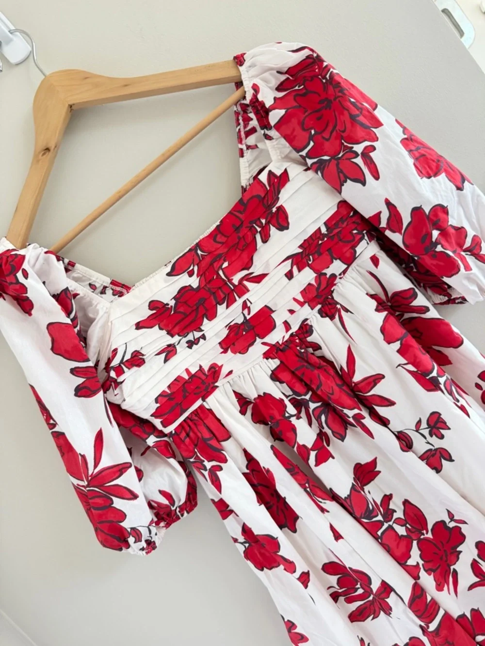 Abercrombie & Fitch Floral Mini Dress Puff Sleeve Cottagecore Babydoll Medium - Picture 2 of 8